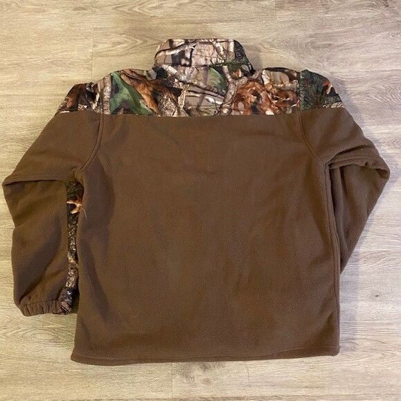 Lodge Outfitters Men’s Large Camo Fleece Jacket Zip Front Outdoors Hunting 42-44 - Picture 5 of 6